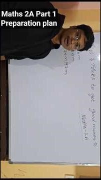 Maths 2A Part 1 Preparation plan by sky dhoni