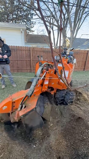 Let's grind a stump, remote controlled stump grinder with ‪@hydraulicmaster‬ kit #stumpgrinding