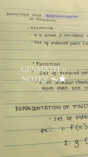 Gen Math 11 Lesson: Study with Me and Review Notes!