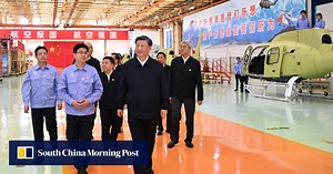 Chinese President Xi Jinping visits aircraft maker supplying helicopters for PLA’s Taiwan sorties