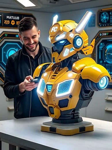 Watch This Robot Come To Life!#viral #robot #transformers #shorts #futureflying #gundam