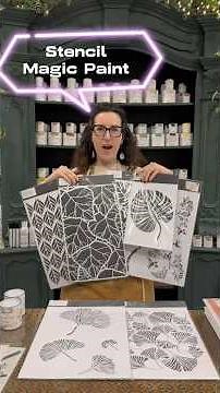 Stencil Magic Paint #magicpaint #lamagicpaint #stencil #stencilart #diy