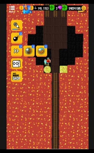 Lo Mas profundo que puedes llegar en - Gold Digger FRVR - Mina de Oro