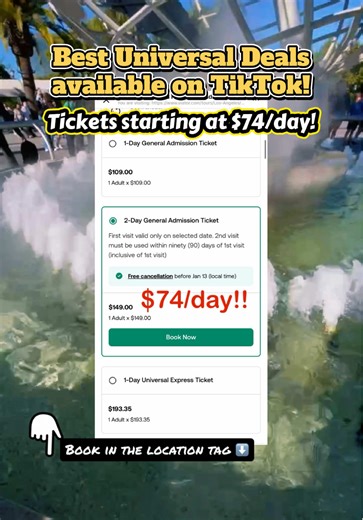 Affordable 2-Day Universal Studios Tickets for $149