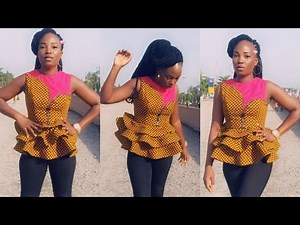 SIMPLE ankara peplum Blouse/Top Diy: How to sew with easily with African print fabric 2021