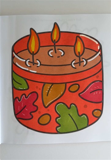 Fall Candle Coloring Book: 50 Autumn Vibes Pages
