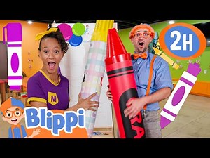 How Crayons are Made! | Blippi Painting for Kids | Moonbug Kids - Art for Kids 🖌️