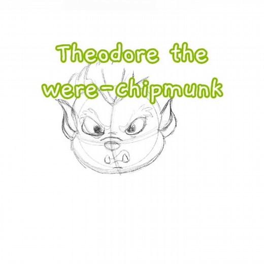 Drawing Theodore as a were-chipmunk/werewolf 🐺🐿| Alvin and the chipmunks meet the wolfman!