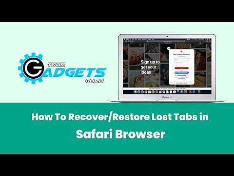 How To Recover/Restore Lost Tabs in Safari Browser on MacBook 2020