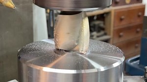 293K views · 3K reactions | Here’s a video to show how the chip was made from the previous post. 1-1/2” endmill plunging 1/16” deep using the power feed.  | Abom79 | Facebook