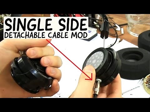 Grado SR headphones single side detachable cable MOD DIY