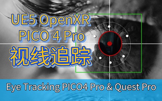 使用虚幻引擎OpenXR开发PICO4 Pro及Quest Pro眼球追踪