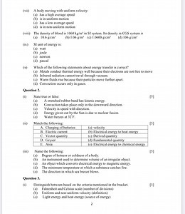 Question 2.(i) State true or false:(a) A stretched rubber b... | Filo