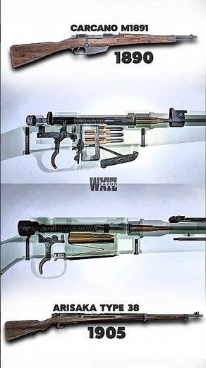 Bolt action rifle : Carcano M1891 x Arisaka type 38