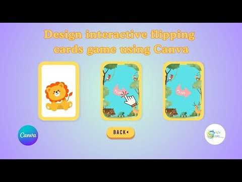 How to Create Interactive Flip Cards Effect in Canva/كيفية عمل تأثير فتح البطاقات التفاعلية في Canva