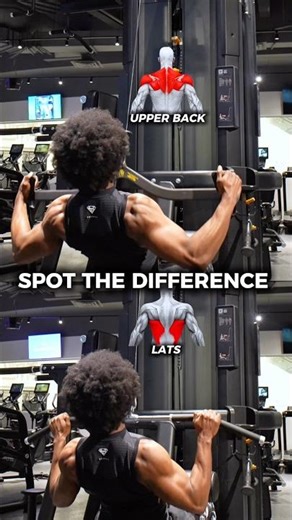How to actually target lats vs upper back on the lat pulldown #latpulldowns #latsworkout