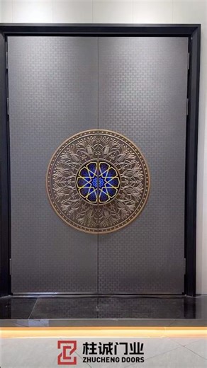 Distinctive disc handle with password lock inside #door #factory #metaldoor