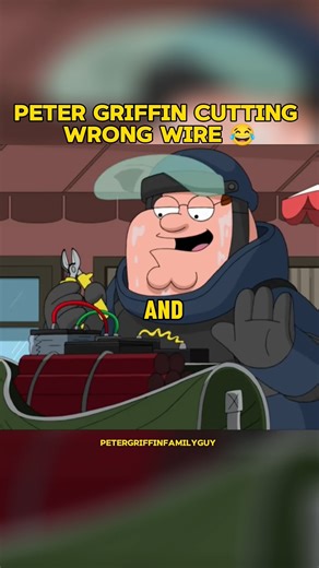 Peter Griffin Cutting The Wrong Wire 😂 #familyguy #petergriffin
