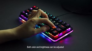 Koolertron 42-Key 40% Macaro Gaming Keyboard - Compact RGB Backlit Mechanical Keypad, Hot-Swappable USB-C Programmable Mini Keyboard for PC/Mac Gamers (Fully Customizable)