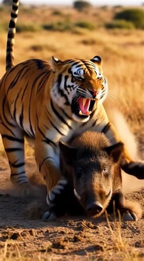 500LB POUNCE! 🐅 Tiger Lethal Takedown! #Shorts