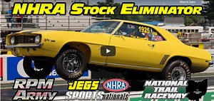 Drag Racing Video: NHRA Stock Eliminator Drag Racing ELIMINATIONS JEGS SPORTSNationals - BangShift.com