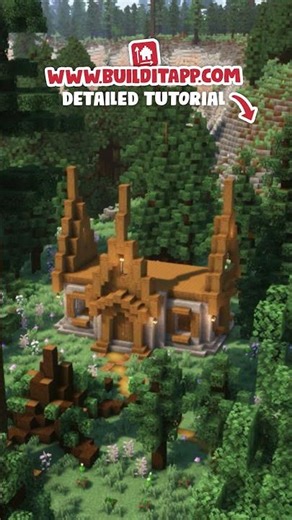 Minecraft: Elvish House Quick Build #minecraft #minecraftbuilding #minecraftshorts