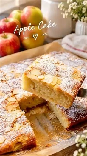 🍎 Soft & Fluffy Apple CakeThe kind of cake that disappears in one evening… 🤍✨