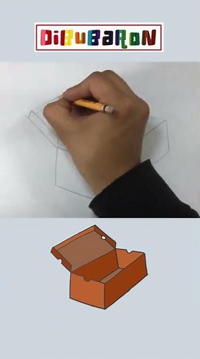 Dibujando una caja de zapatos | Dibujos faciles