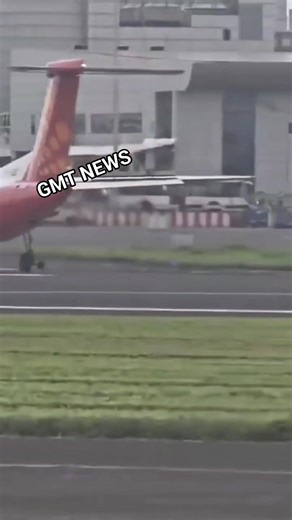 1K views | A SpiceJet Bombardier Q400 aircraft, with 75 people on board, issued a full-scale emergency at Mumbai’s Airport on Friday after one of its wheels fell off during departure from Kandla in Gujarat. | Gmt News 2 | Facebook