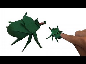 How to make Paper Bug - Origami Beetle