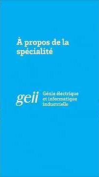 Génie électrique et informatique industrielle (GEII)