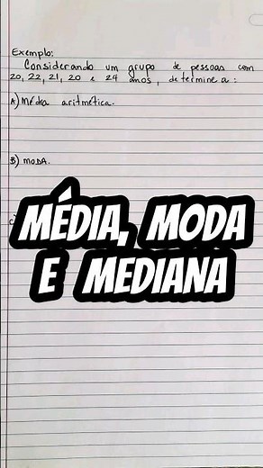 Como Calcular Média Aritmética, Moda e Mediana🔥
