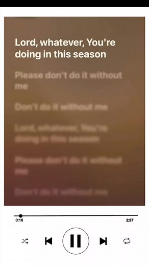 Worship Song: Don't Do It Without Me