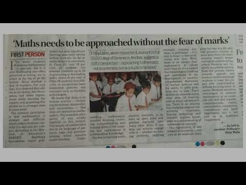 #325# Maths needs to be approached without the Fear of Marks# Amritsar Tribune# March 24, 2026