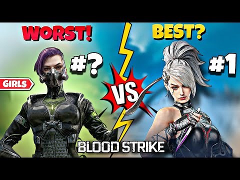 Ranking BloodStrike Strikers ( Best✅️ to Worst❌️ ) Girls 😈