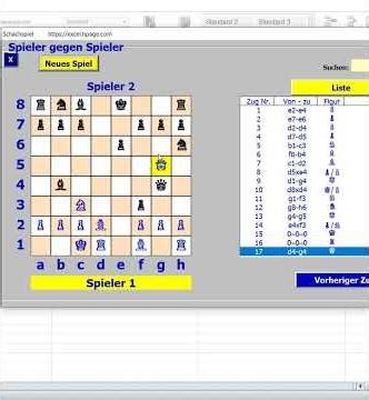 Eine Schachpartie in nur 11 Zügen gewinnen Schach in Excel