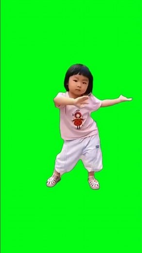 Little asian girl dancing green screen meme | viral Little girl dancing green screen #shorts