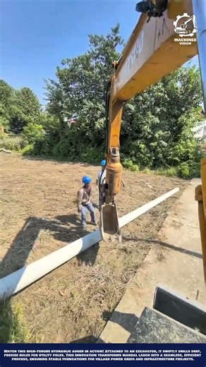 Excavator-Mounted Auger Attachment for Village Infrastructure Development and Installation