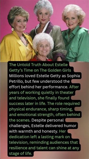 The Untold Truth About Estelle Getty’s Time on The Golden Girls