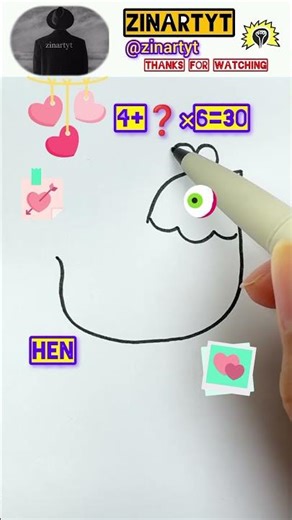 Simple Hen🐔 Drawing || How To Draw A Hen🐔EASY Step #art #quiz #hen #drawing #shorts