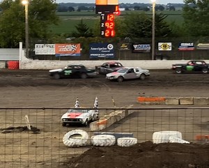 Video Clip: Calm turns to chaos in a heartbeat at sycamore speedway 2025 #tracklife #dirttrackracing #powderpuff #racecar | Speedway Highlights