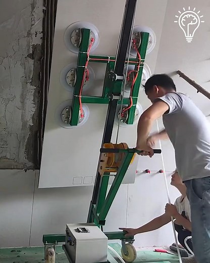 1.6K views | Vacuum Lifter Wall Panel Setup. #VacuumLifter #WallPanelInstallation | Gizmo Trends | Facebook