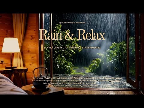 Cozy Window Raindrops • ASMR Rain Sleep Relax Ambience