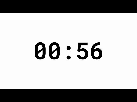 56 Second Countdown Timer - White Background