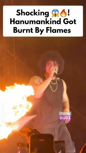 Malayali rapper and singer Hanumankind narrowly escapes accident by stage flames at his concert in Kerala #malayalam #rapper #hanumankind #music #concert #trendingvideo #kerala #BreakingNews | IWMBuzz