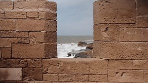 Rough Stone Window Frames Powerful View Stock Footage Video (100% Royalty-free) 3782447619 | Shutterstock