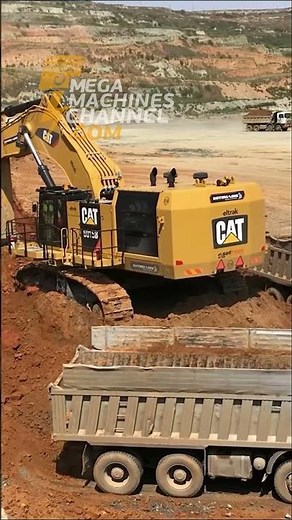 Huge 6015B Excavator In Action