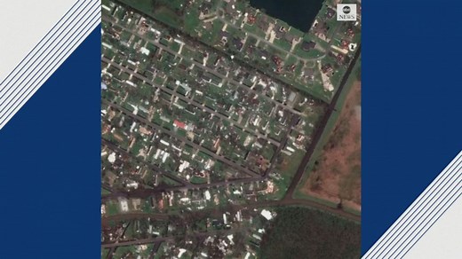 Satellite images of Hurricane Laura aftermath