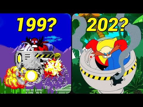 Evolution of Sonic defeating Eggman