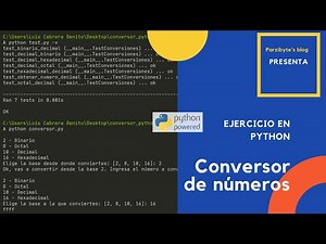 Conversor de números en Python - Binario, octal, decimal y hexadecimal